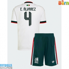 Billiga Mexiko Edson Alvarez #4 Bortatröja Barn VM 2026 Kortärmad (+ Korta byxor)